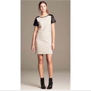 Banana Republic dress with leather short sleeves